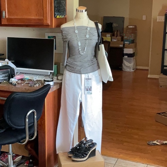 Hearts & Curls Cream/Black/Teal Tote Bag, NWT - Picture 3 of 14